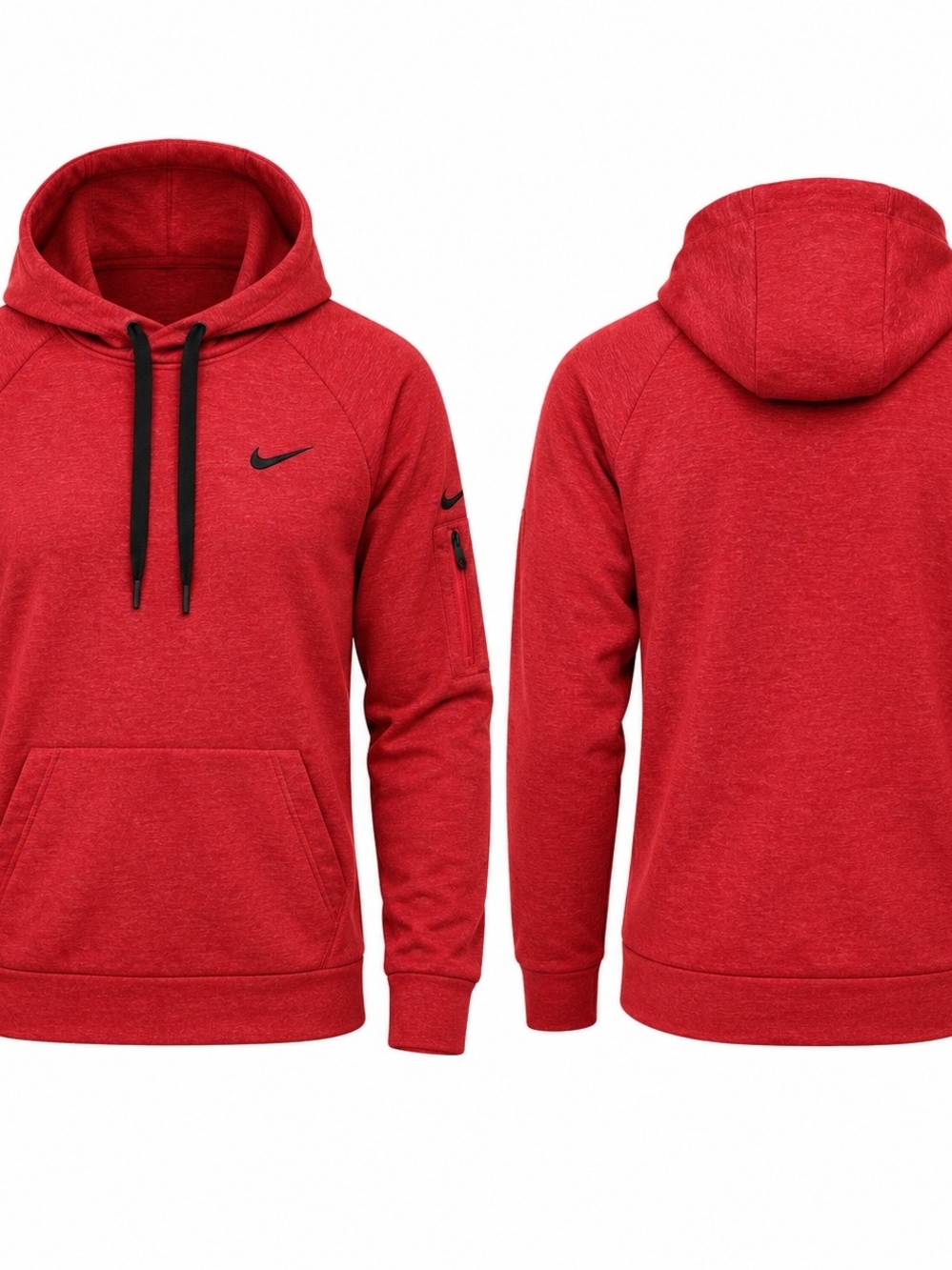 Nike Men's Red Pullover Hoodie Medium Athleisure Workout Casual